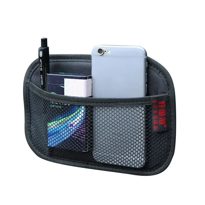 Car Leather Mesh Bag