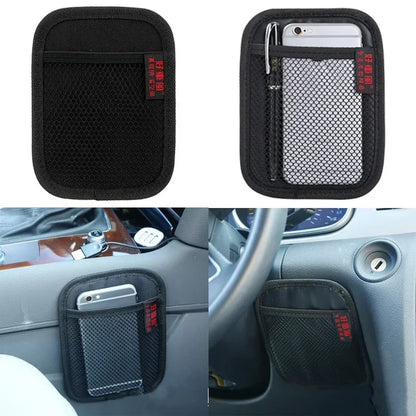 Car Leather Mesh Bag